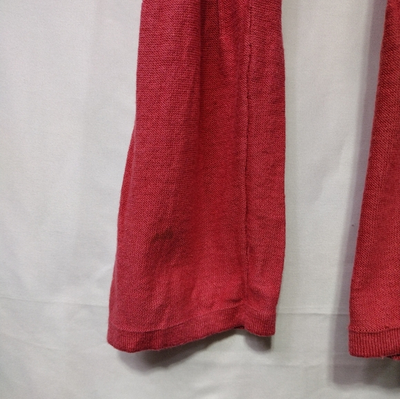 J. Jill Silk Cardigan Women's S Red Textured Summer Beach Coastal Vacation - Picture 6 of 8